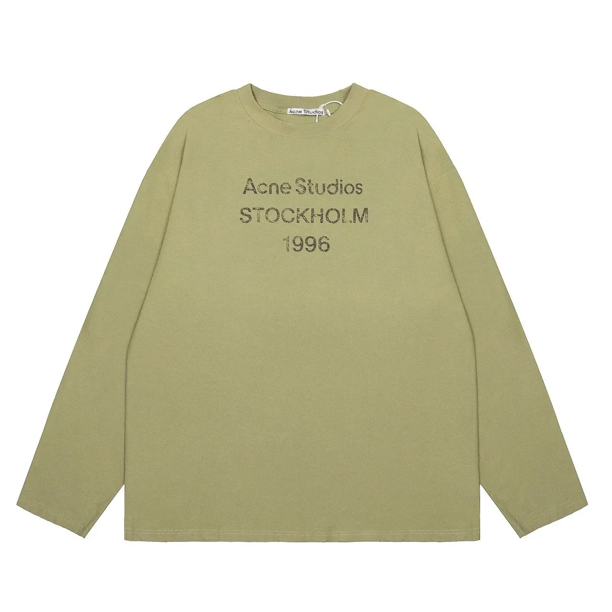 Acne Studios Acne Studios Olive Green Long Sleeve T-Shirt Green - 1