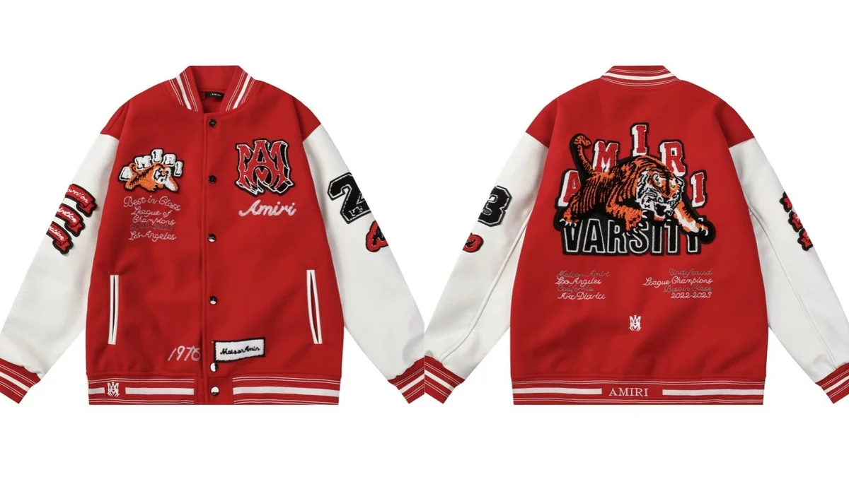 Amiri Amiri 2007 Red Varsity Jacket Red - 1