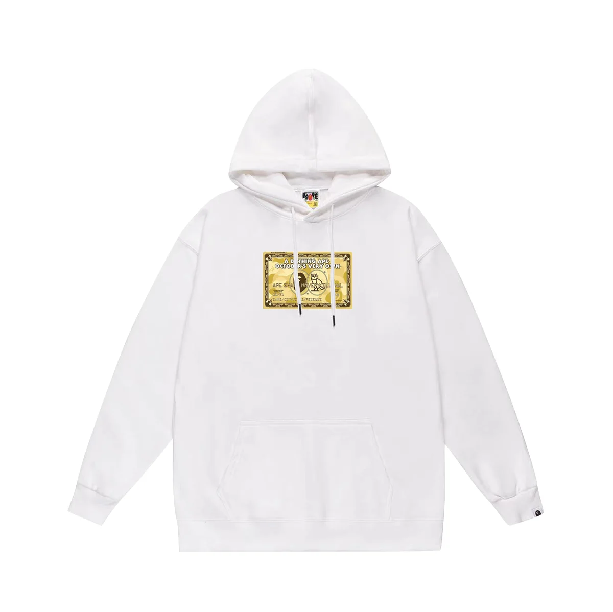 A Bathing Ape A Bathing Ape White Gold Card Hoodie White - 1
