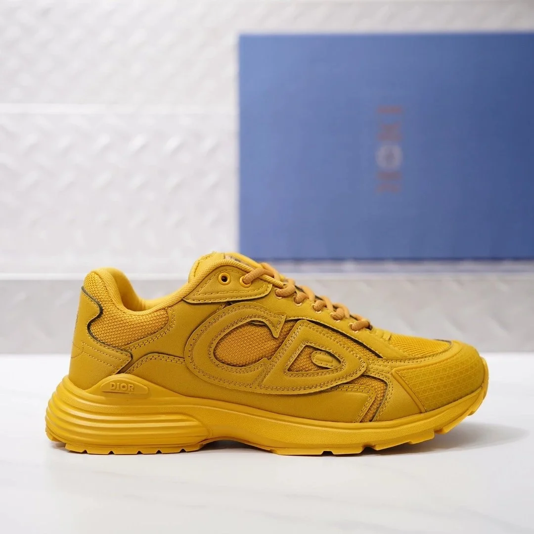 Dior Dior B23 Mustard Yellow Sneakers Yellow
