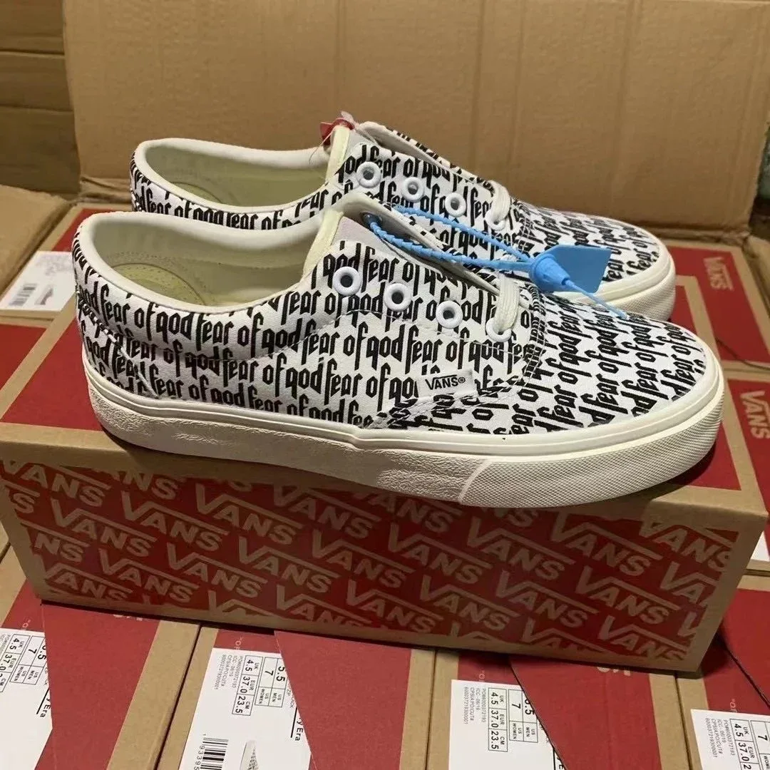 Vans Vans Old Skool Fear of God FOG满印 Sneakers White - 1