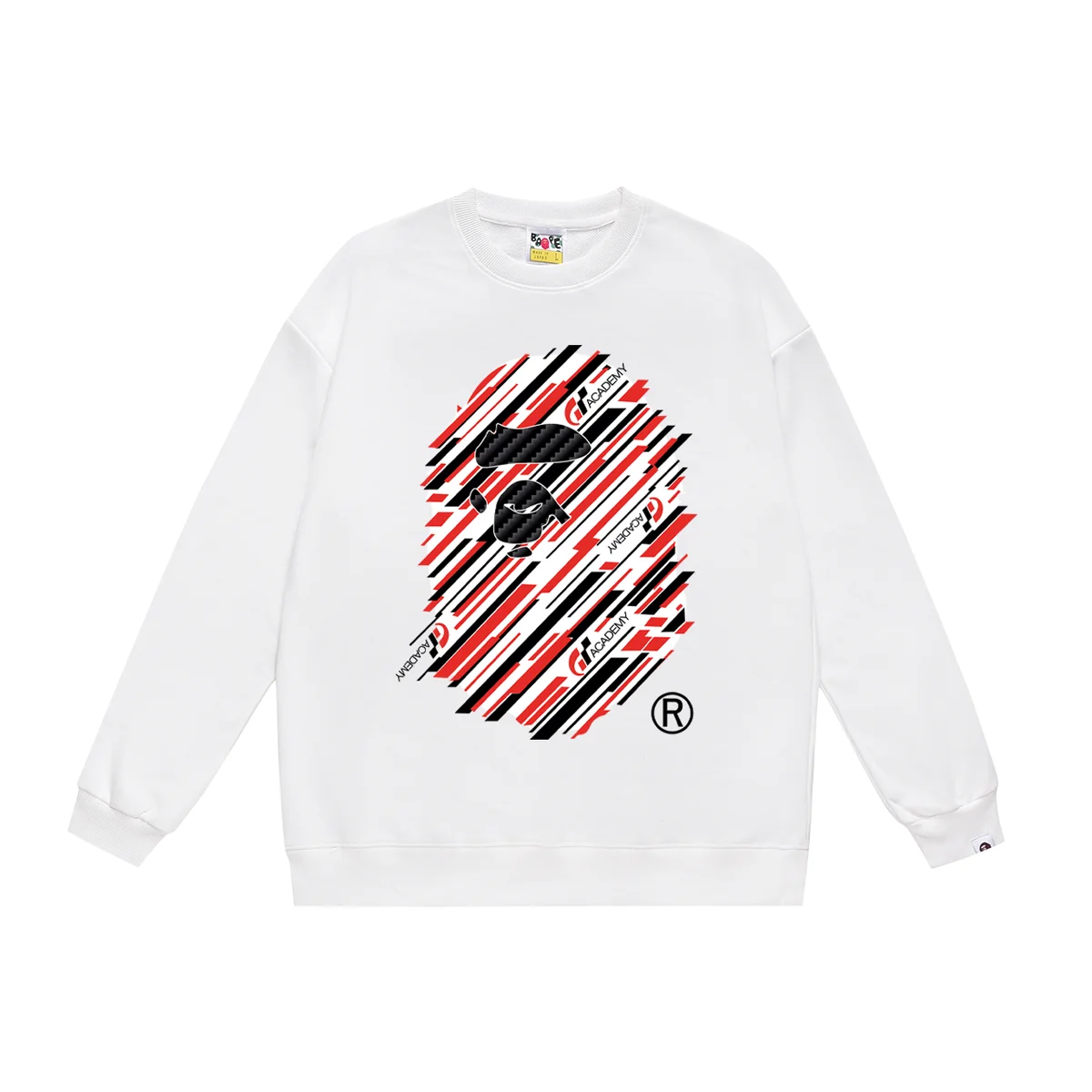 A Bathing Ape A Bathing Ape BAPE STA White Red Black Graphic Sweatshirt White - 1