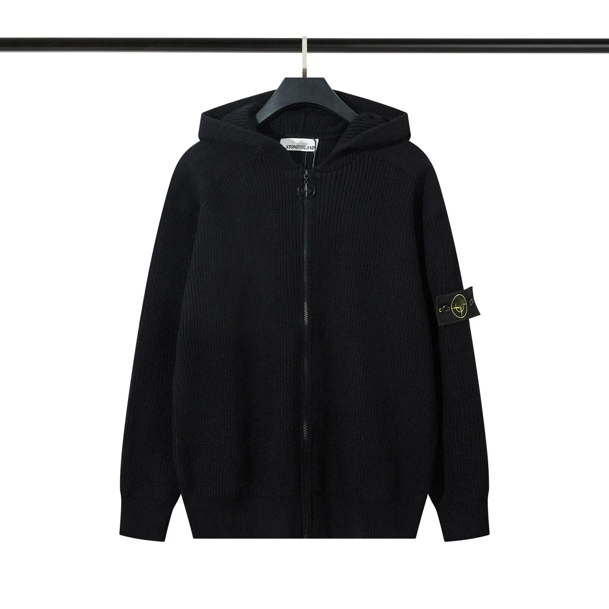 Stone Island Stone Island Black Zip Hoodie Black
