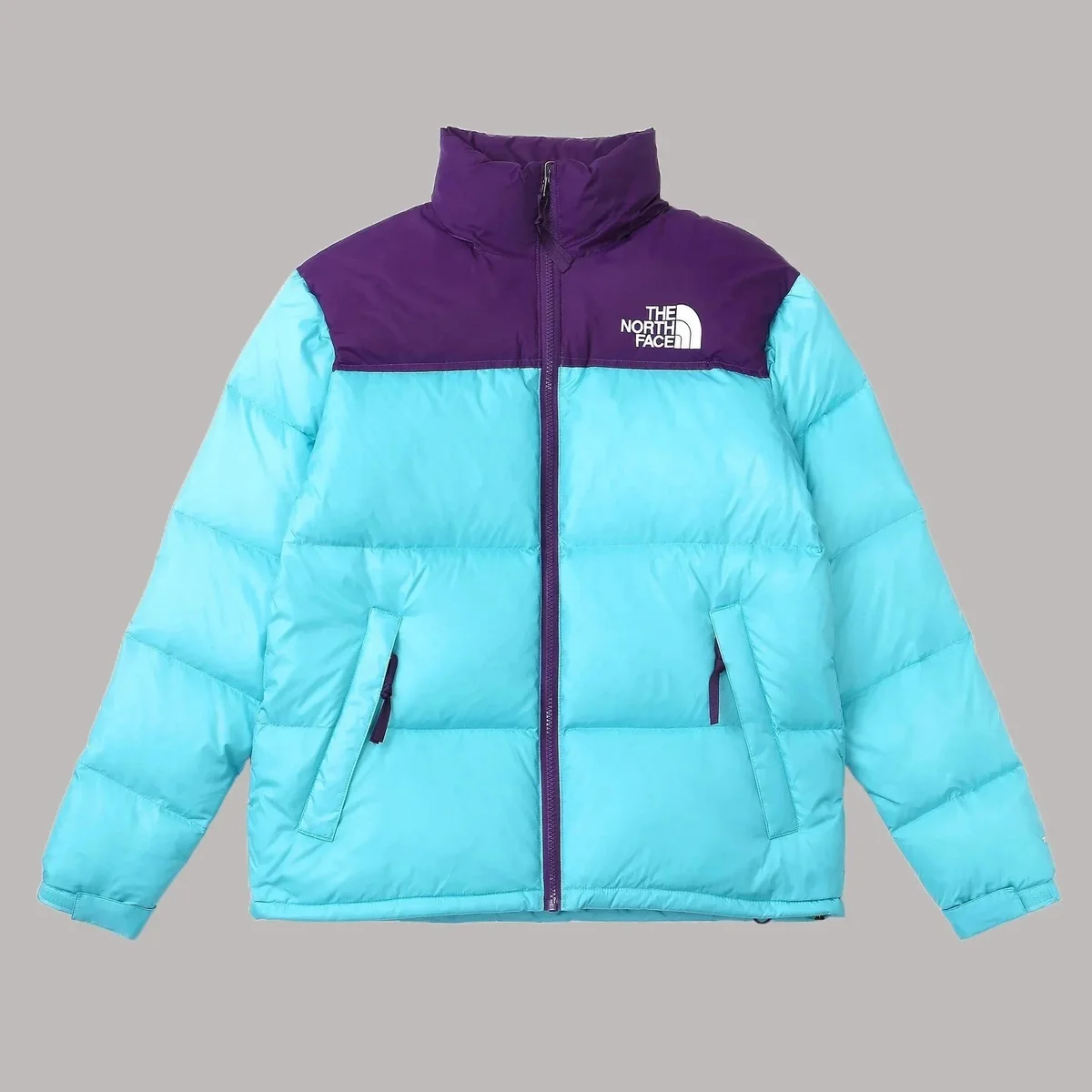 The North Face The North Face Nuptse Aqua Blue/Purple Parka Blue - 1
