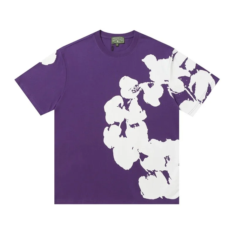 Alexander McQueen Alexander McQueen Purple White Floral T-Shirt Purple - 1