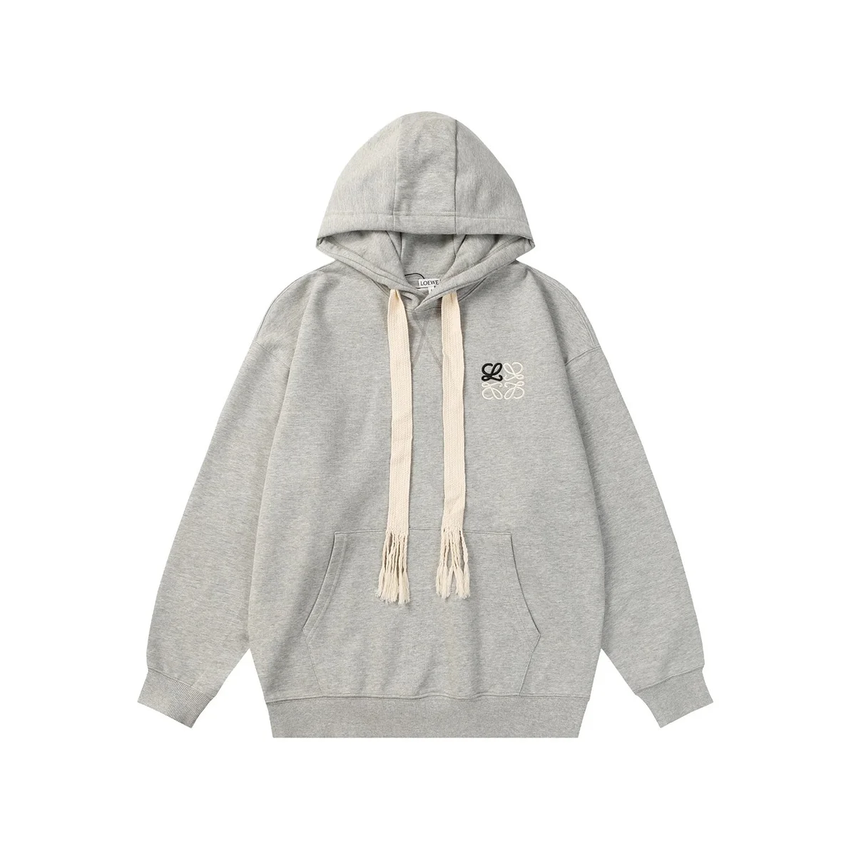 Loewe Loewe Anagram Oversized Hoodie Grey/Cream Grey