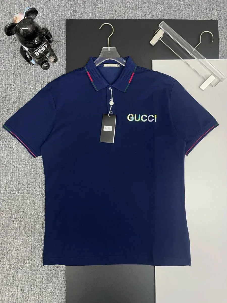 Gucci Gucci Classic Logo Navy Polo Shirt Navy - 1