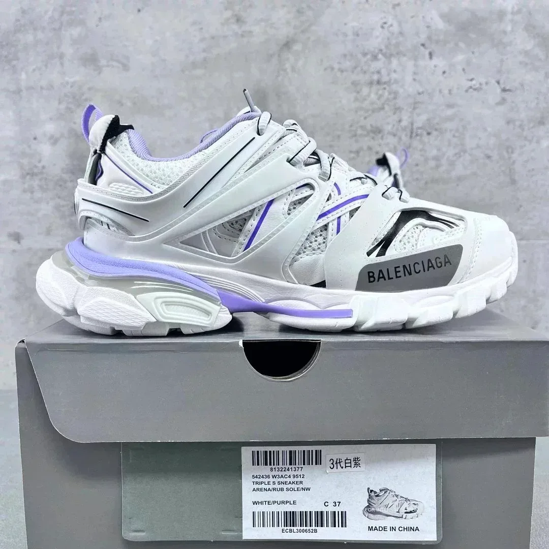 Balenciaga Balenciaga Triple S Track3.0 White/Purple Sneakers White - 1