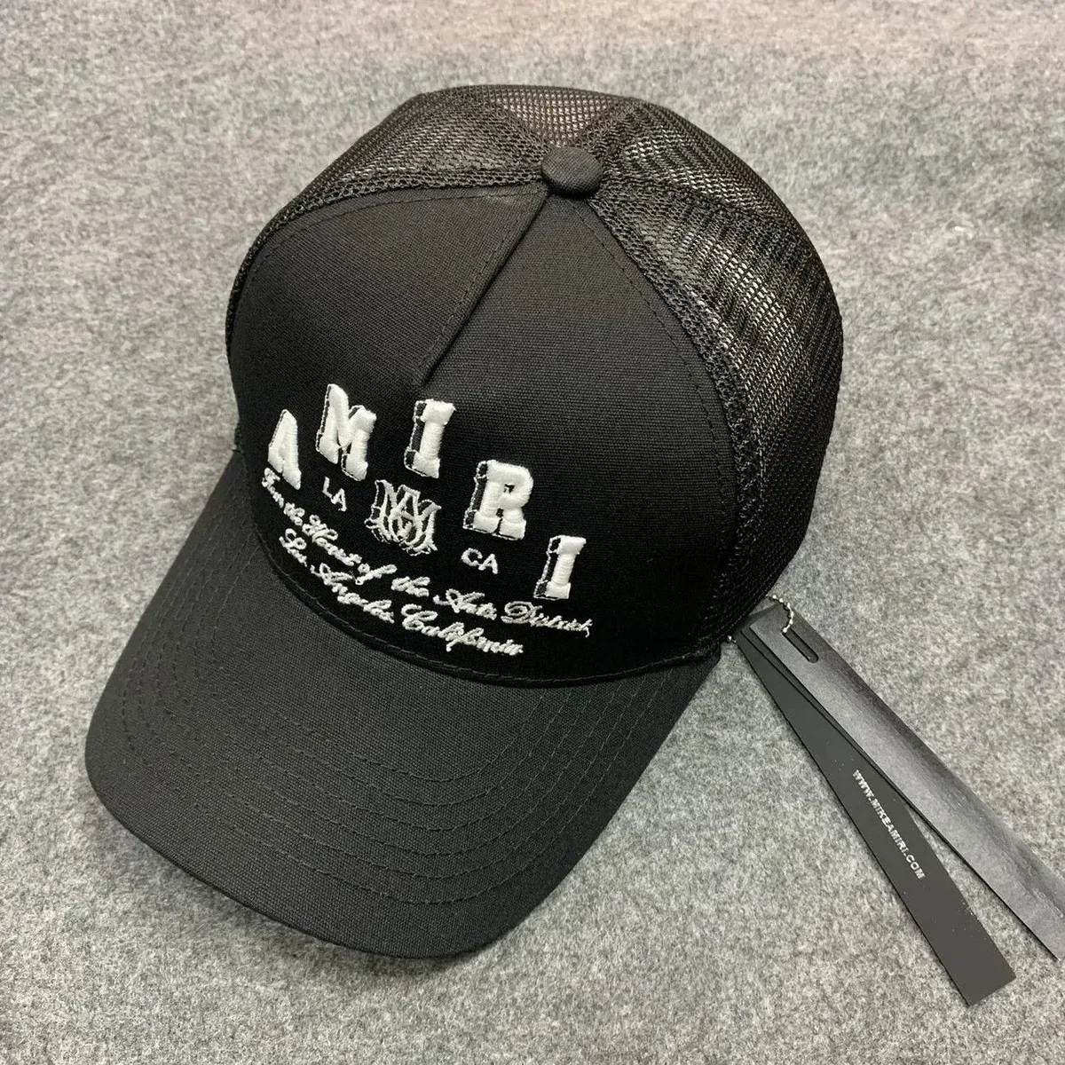 Amiri Amiri Black 'AMIRI LA CA' Trucker Cap Black - 1