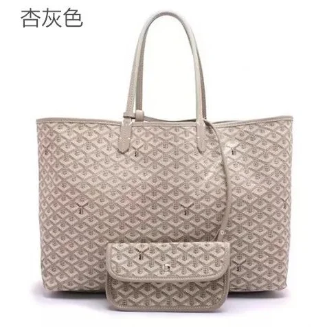 Goyard Goyard St. Louis Apricot Gray Tote Bag Set Beige - 1