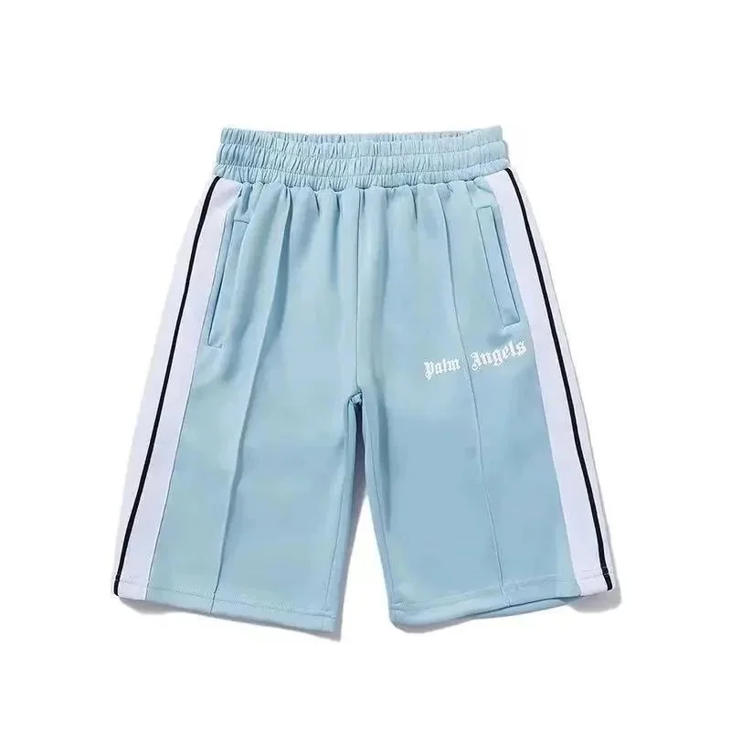 Palm Angels Palm Angels Track Sky Blue Shorts Blue - 1