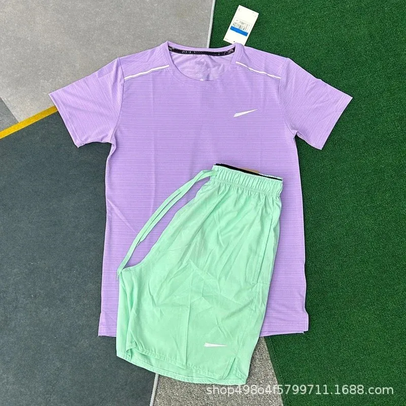 Nike Nike Air Zoom Crystal Purple + D218 Green Co-ord Set Purple - 1