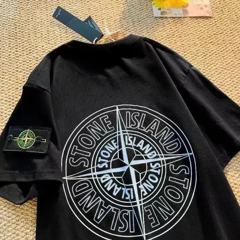 Stone Island Stone Island Compass Logo Black T-Shirt Black