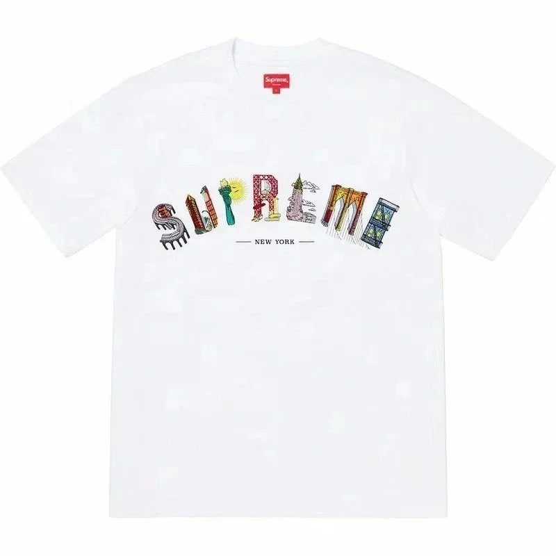 Supreme Supreme Supreme New York Landmarks White T-Shirt White