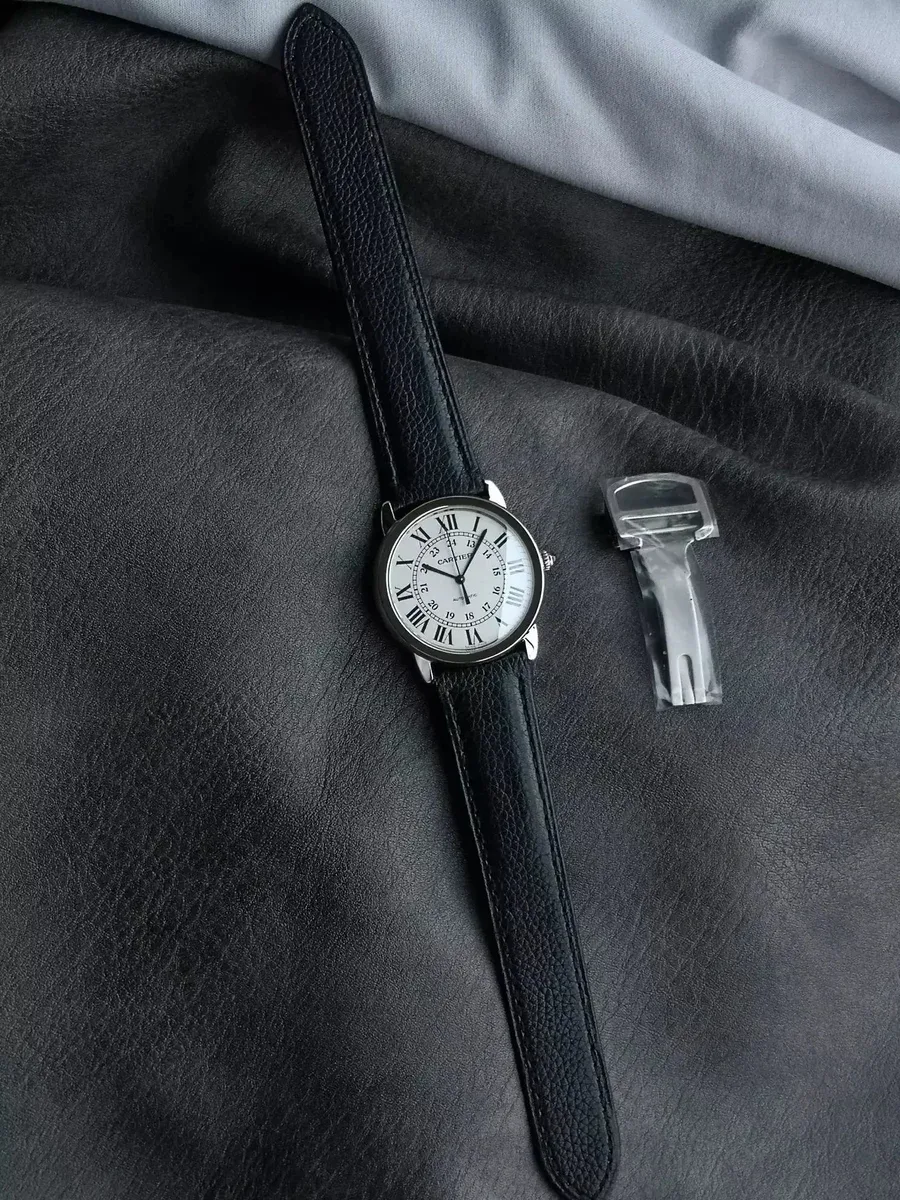 Cartier Cartier Ronde de Cartier Black Strap/Silver Case Watch Black