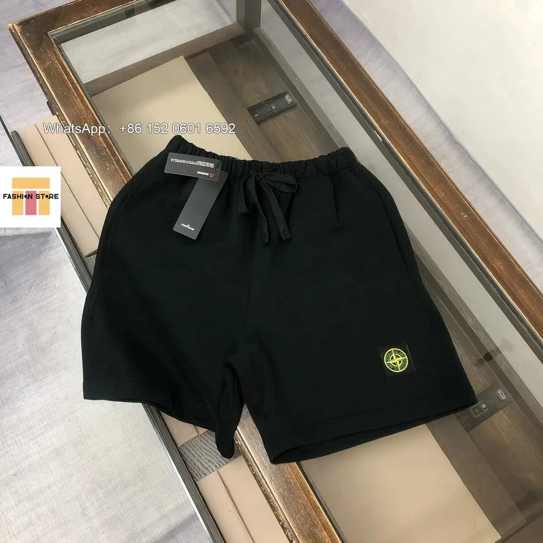 Stone Island Stone Island Black Compass Logo Shorts Black