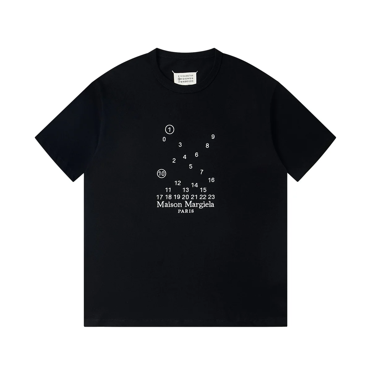Maison Margiela Maison Margiela Replica Black Number Print T-Shirt Black
