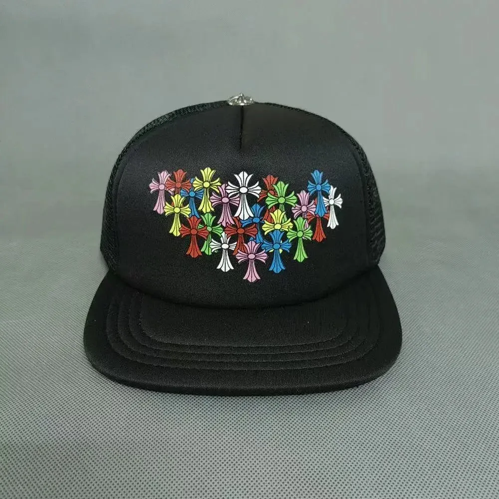 Chrome Hearts Chrome Hearts Cross Print Trucker Cap Black Black - 1