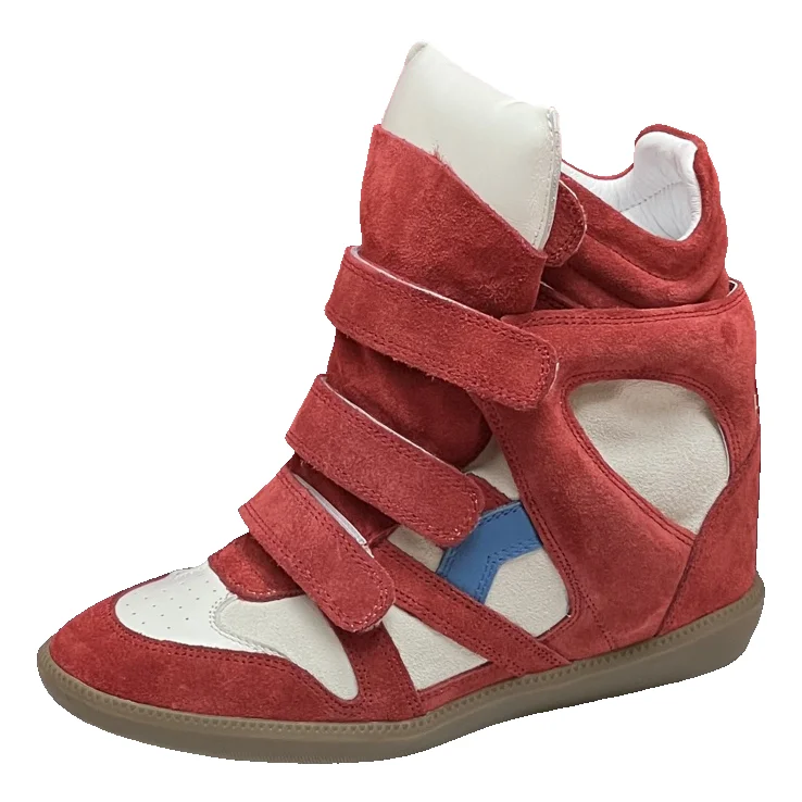 Other Red & White Velcro Strap Sneakers Red - 1