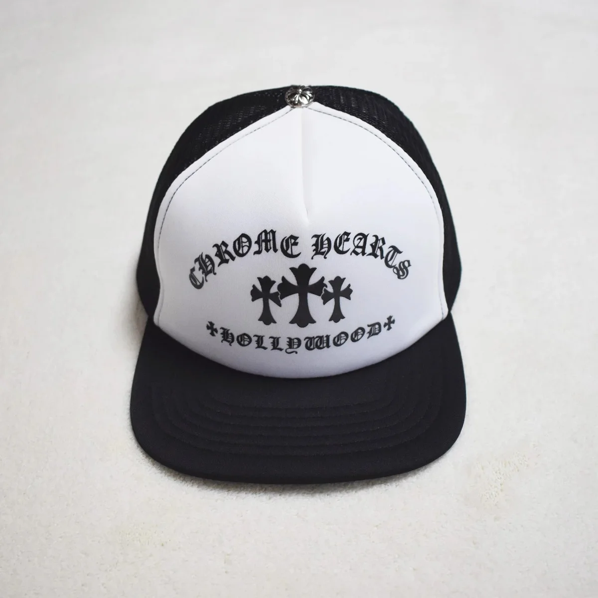 Chrome Hearts Chrome Hearts Hollywood Trucker Cap Black/White Black - 1