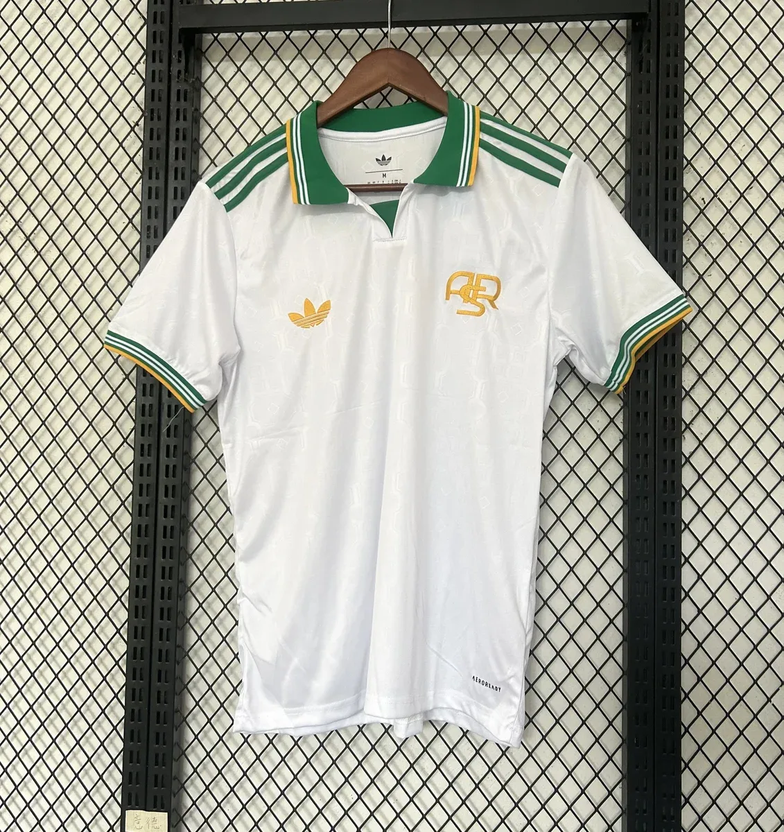 Adidas Adidas White Green Gold Polo Shirt White - 1