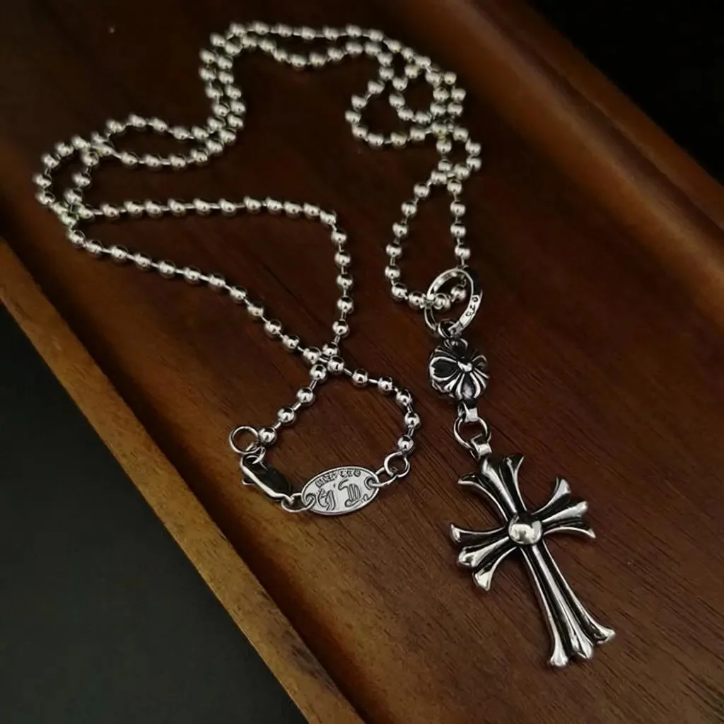Chrome Hearts Chrome Hearts CH Cross Ball Chain Necklace Silver Silver - 1