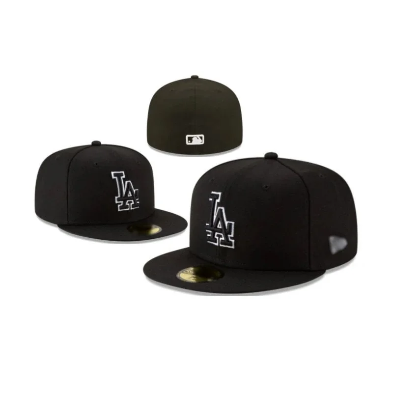 New Era New Era 59FIFTY LA Dodgers Black/White Fitted Cap Black - 1