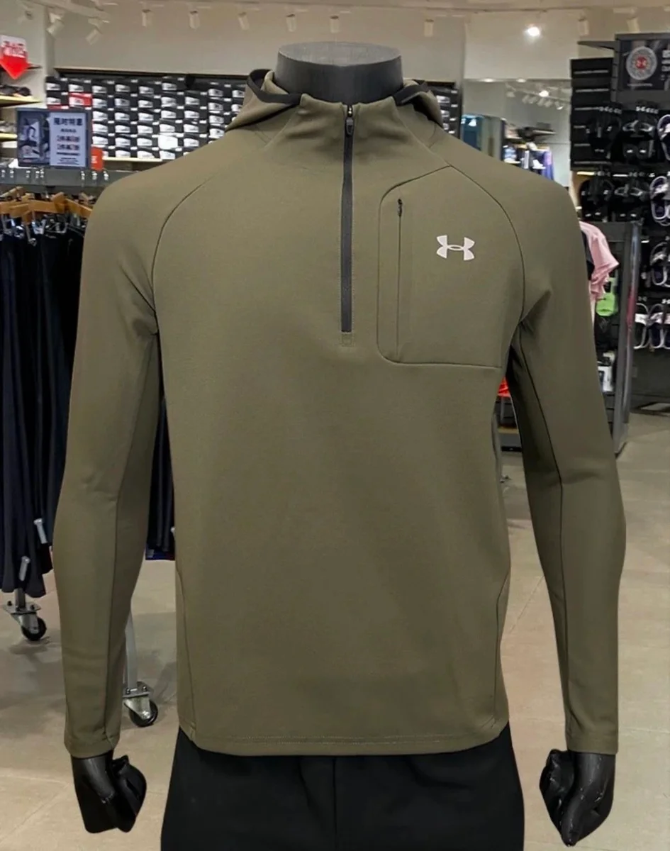 Under Armour Under Armour Olive Hoodie Sweatshirt Green - 1