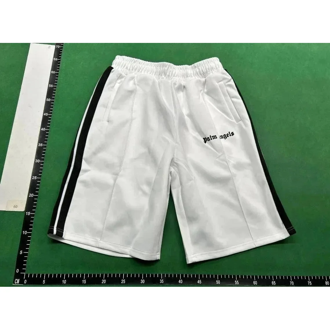 Palm Angels Palm Angels Life is Palm White & Black Shorts White - 1