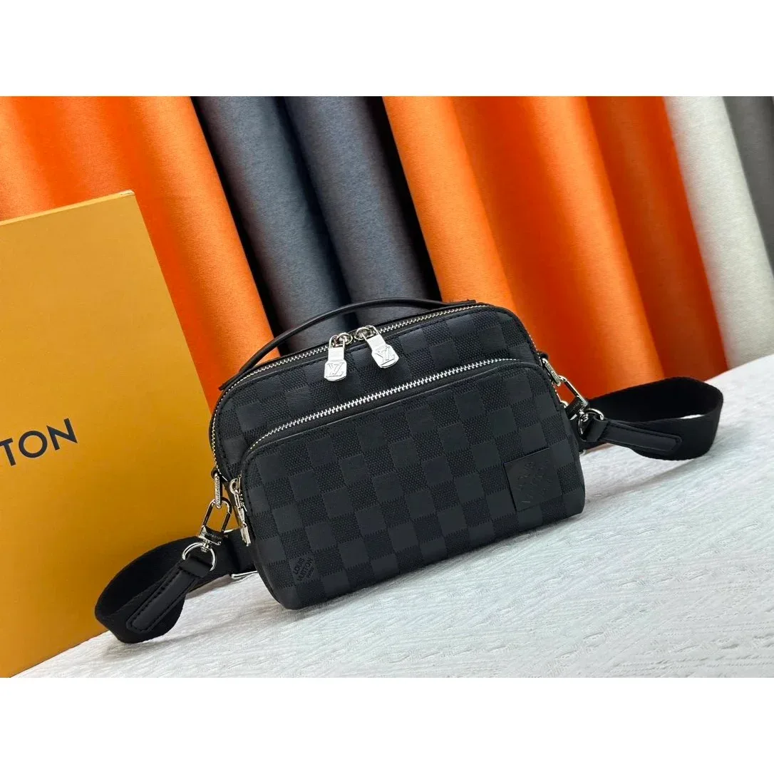 Louis Vuitton Louis Vuitton Damier Monogram Crossbody Bag Black Black