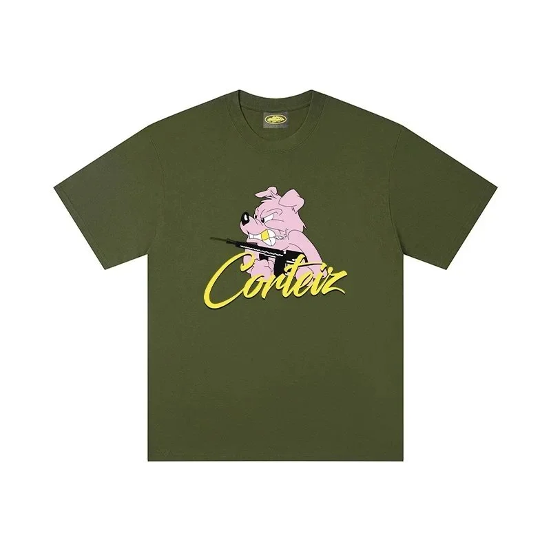 Corteiz Corteiz Pig Graphic T-Shirt Olive Green Green - 1