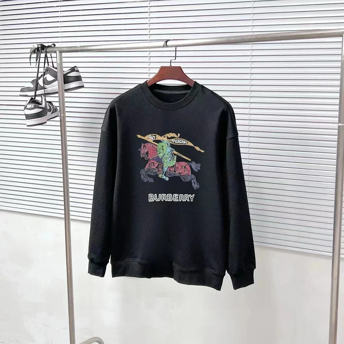 Burberry Burberry Black Horse Print Sweatshirt Black - 1