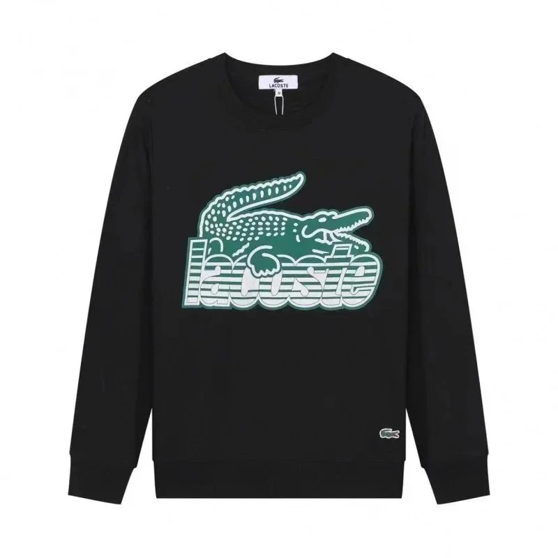 Lacoste Lacoste Crocodile Graphic Crew Neck Sweatshirt Black Black