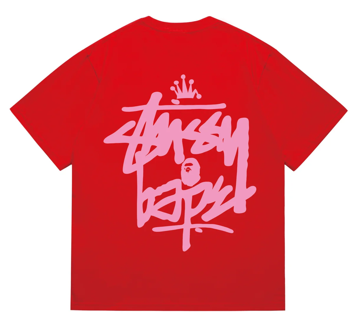 Stussy Stussy Basic Logo Red/Pink T-Shirt Red - 1