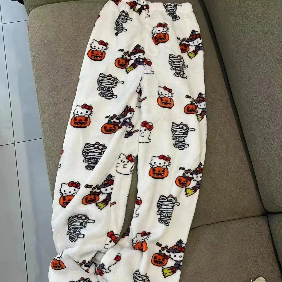 Other Halloween White Hello Kitty Pajama Pants White - 1