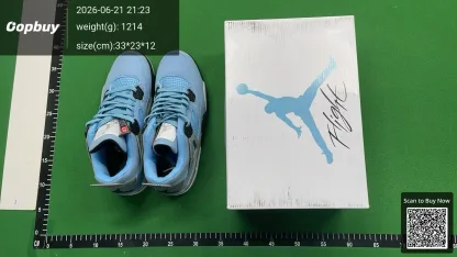Nike Air Jordan 4 Levis Denim AO2571-401 Sneakers QC set 8 thumbnail from StreetStyle