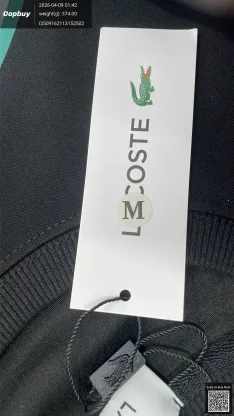 Lacoste Classic Crocodile Crewneck Sweatshirt Black QC set 4 thumbnail from StreetStyle