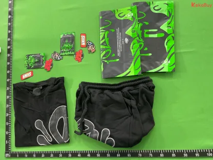 Black Graffiti Hoodie & Pants Set T33 Tracksuit QC set 5 thumbnail from StreetStyle