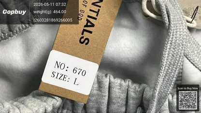 Fear of God Essentials FOG-22 Grey Hoodie QC set 12 thumbnail from StreetStyle